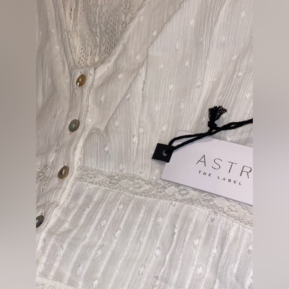 Astr The Label Honeymoon Lace Women Semi Sheer Midi Dress Feminine Medium NEW - Picture 5 of 9